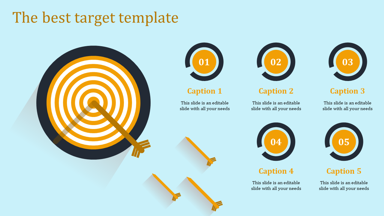 target template powerpoint-the best target template-yellow